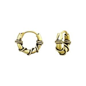 14k Gold Vermeil Bali Huggie Earrings